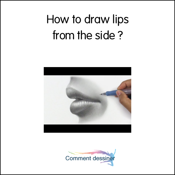 How to draw lips from the side